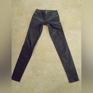 Black leather looking SPOON jeans spandex 5 x 37